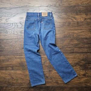 Vintage 70s Levi's Orange Tab 318 Straight Leg Regular Fit Blue Jeans Size 14